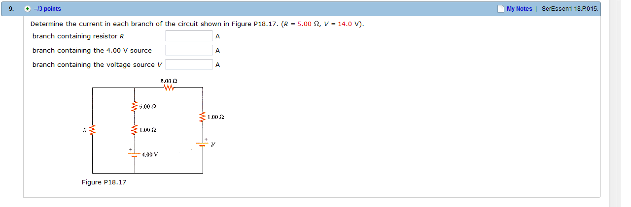 Solved Determine The Current In Each Branch Of The Circuit | Chegg.com