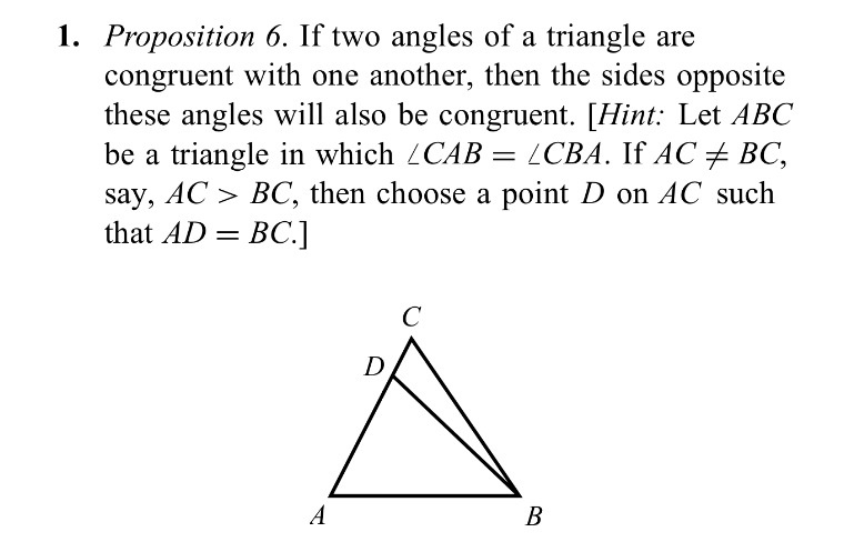 if two sides of a triangle are congruent then the angles