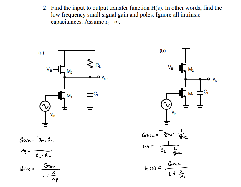 Solved 2. Find the input to output transfer function H(s). | Chegg.com