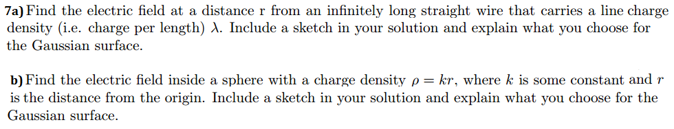 Solved Find the electric field at a distance r from an | Chegg.com