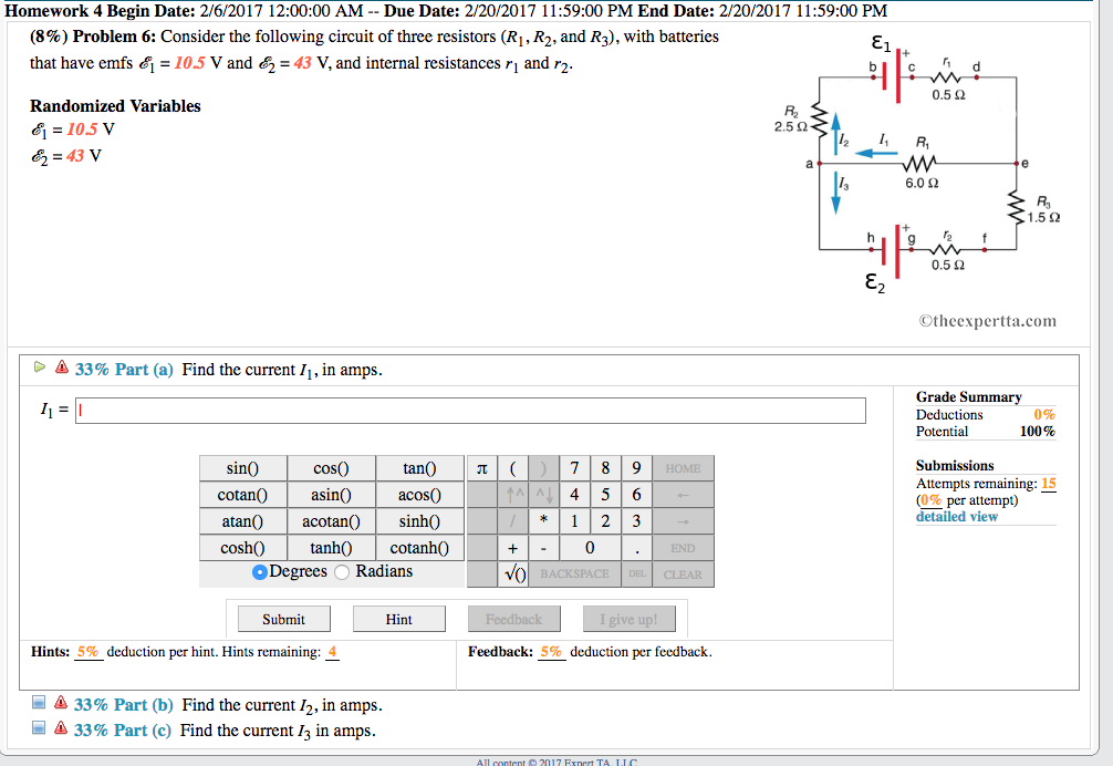 Solved Consider The Following Circuit Of Three Resistors | Chegg.com