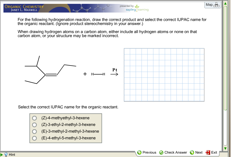 sapling homework answers organic chemistry