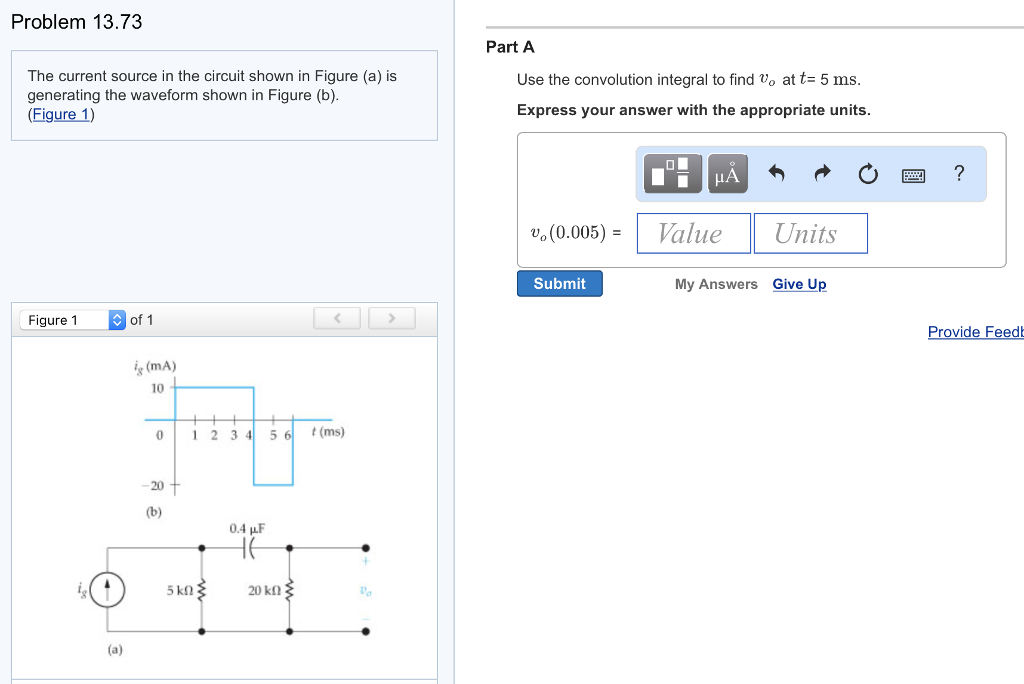 Solved The current source in the circuit shown in Figure (a) | Chegg.com