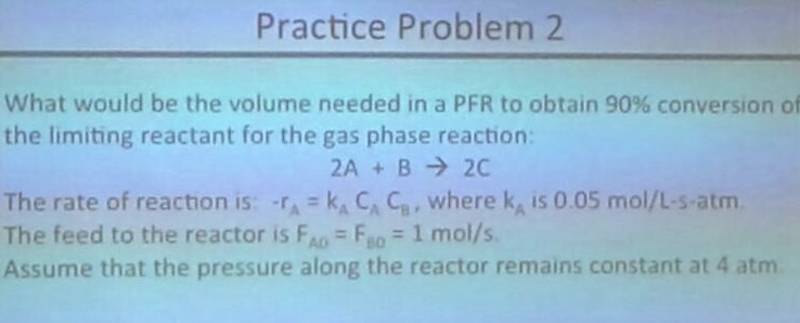 Solved Practice Problem 2 what would be the volume needed in | Chegg.com