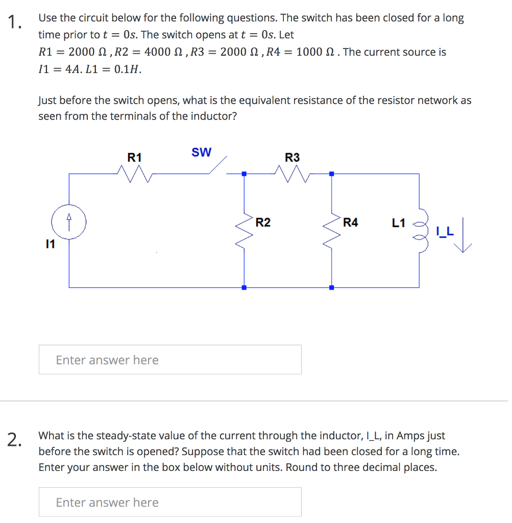 Solved Use the circuit below for the following questions. | Chegg.com