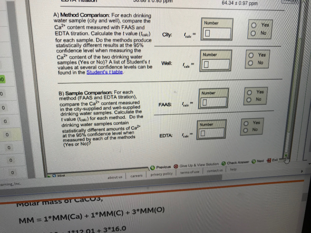 Solved As part of an analytical chemistry laboratory course, | Chegg.com
