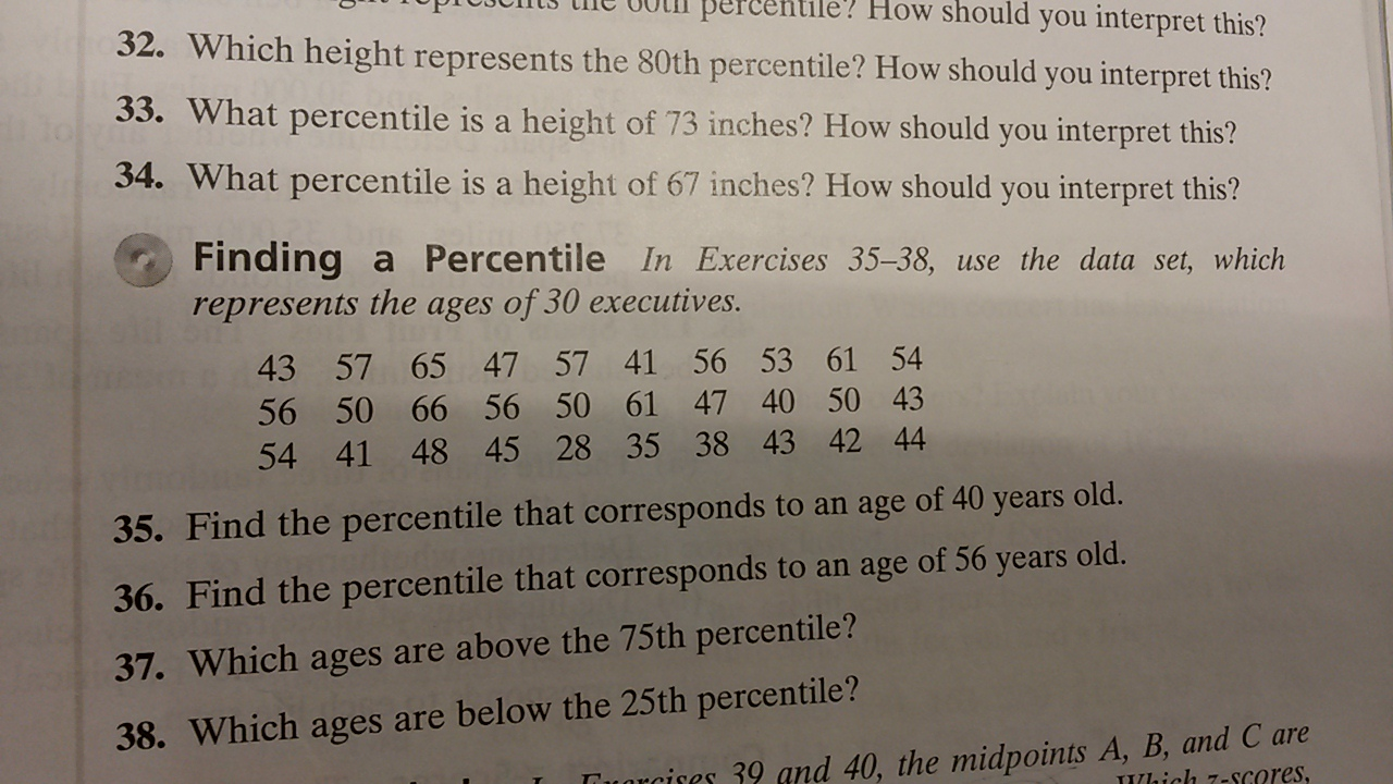 Solved Which height represents the 80th percentile? How