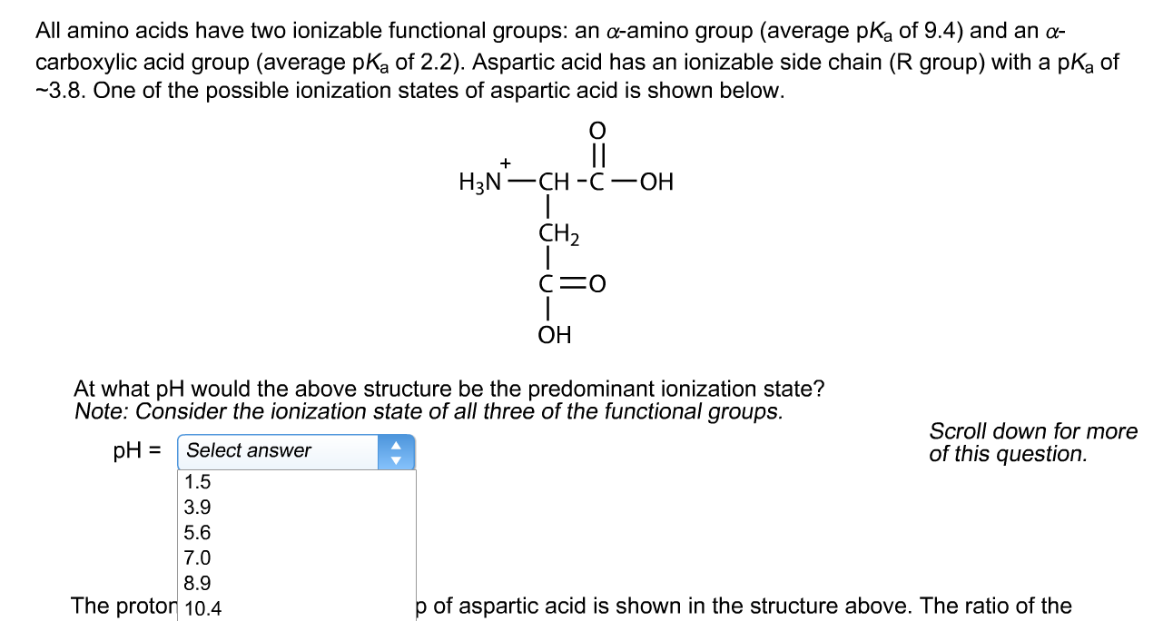 Solved All amino acids have two ionizable functional groups