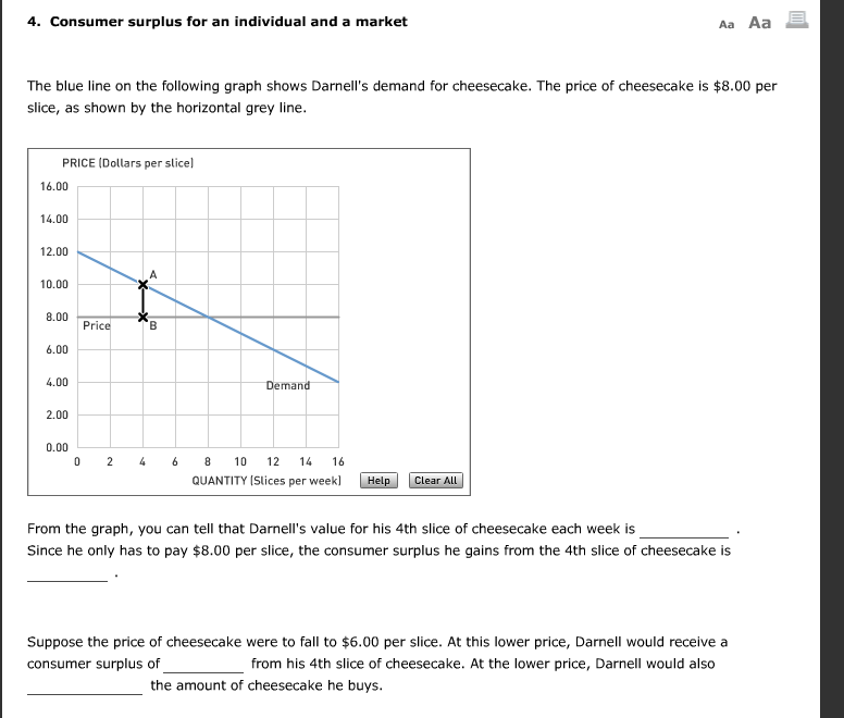 Solved 4 Consumer Surplus For An Individual And A Market Aa Chegg Solved 4 Consumer Surplus For An Individual And A Market Aa Chegg