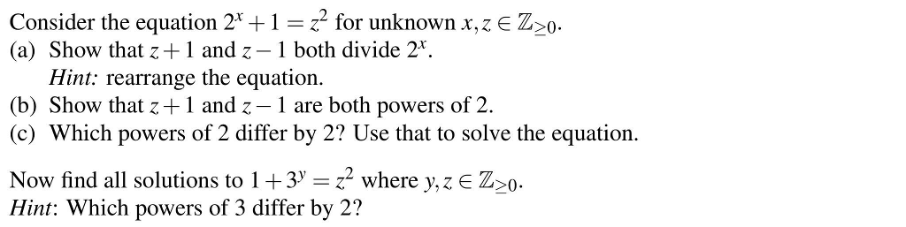 Solved Consider the equation 22 for unknown x,zE Z2o (a) | Chegg.com