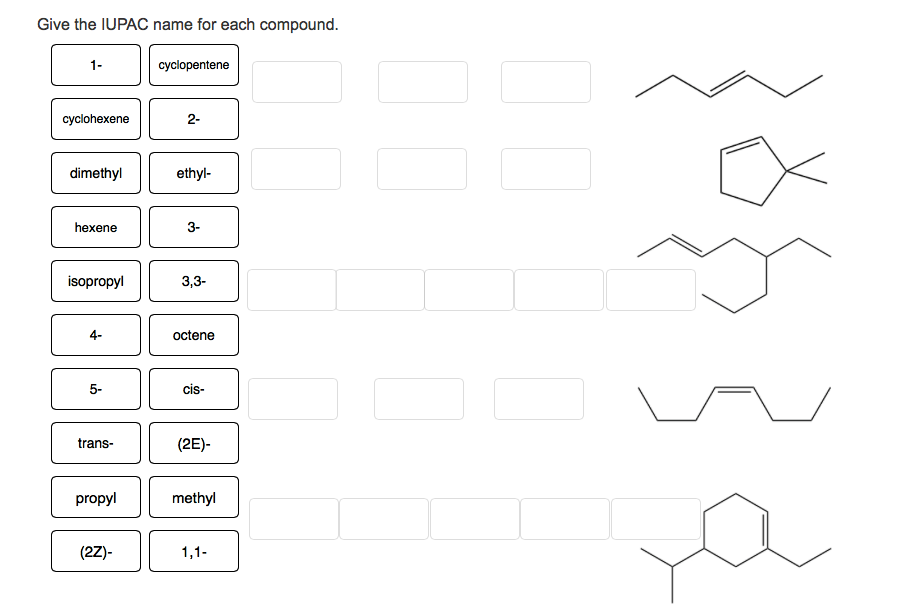 Solved Give The IUPAC Name For Each Compound. | Chegg.com