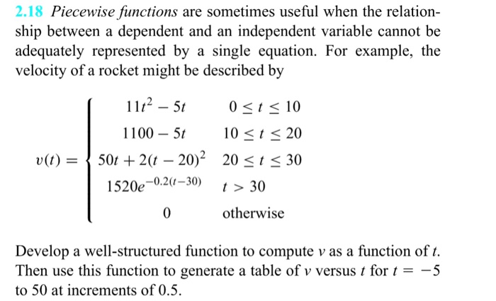 Piecewise Problem Example