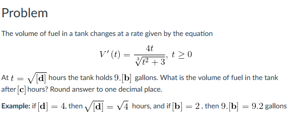 calculate volume of gas in a tank