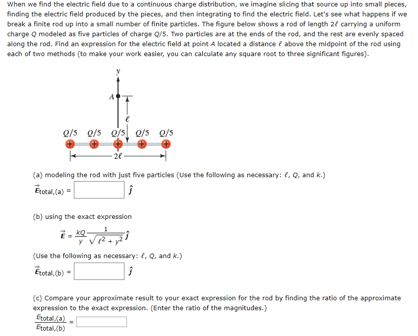 Solved When we find the electric field due to a continuous | Chegg.com