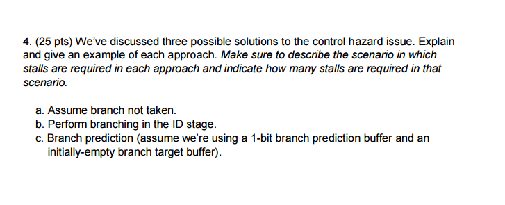 Computer architecture: (hazards) Explain a) b) c) and | Chegg.com