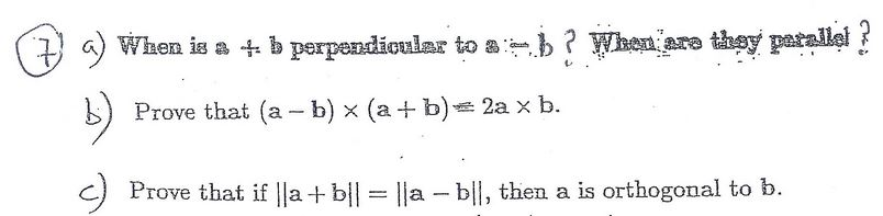 Solved When Is A + B Perpendicular To A - B ? When Are They | Chegg.com