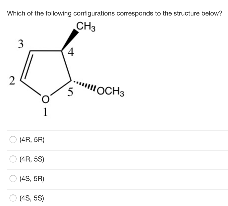 Solved Which of the following configurations corresponds to