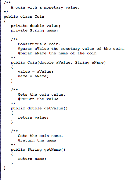 Solved Modify the Coin class to have it implement the | Chegg.com