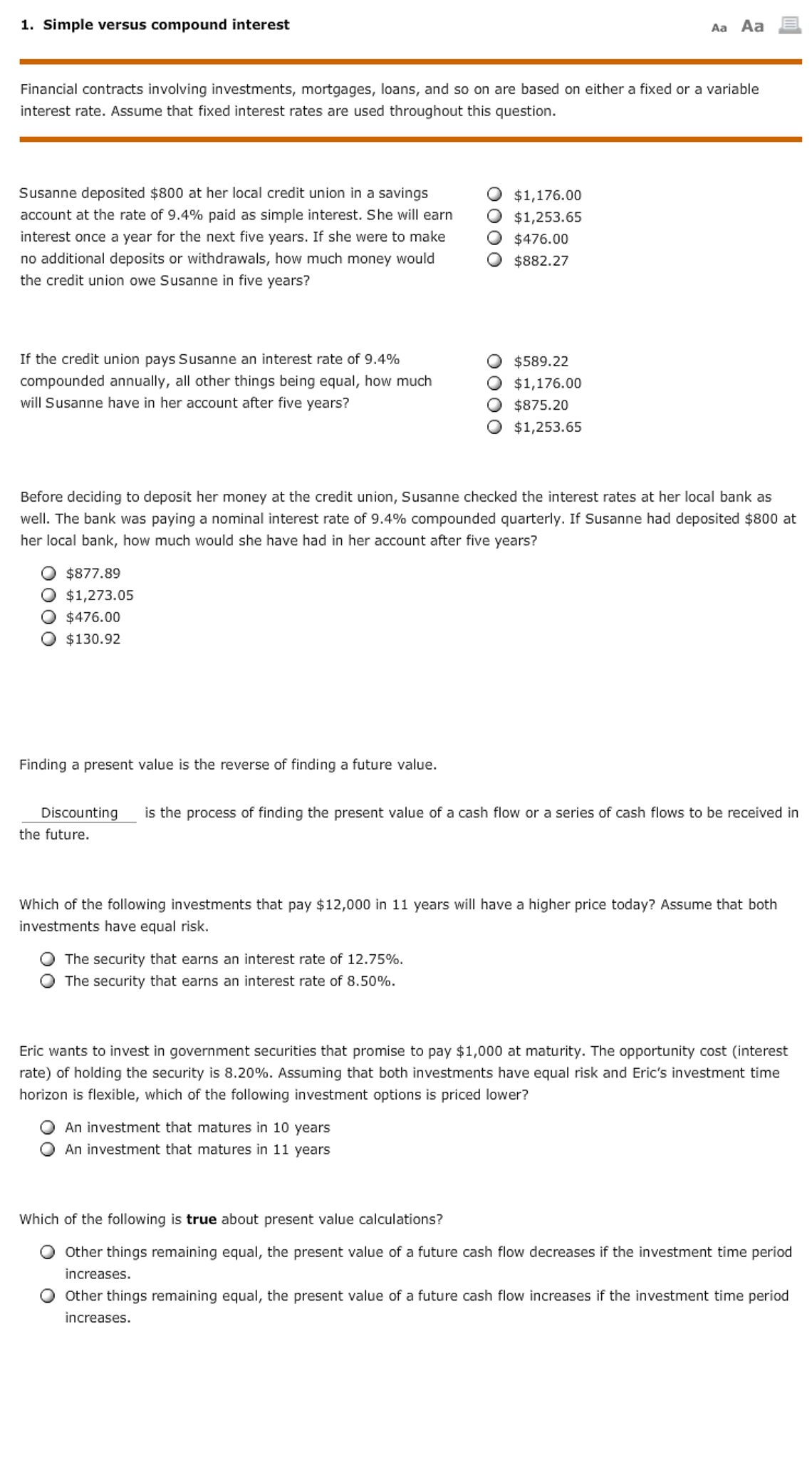 variable interest rate for investment property