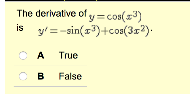 derivative of y cos x 3