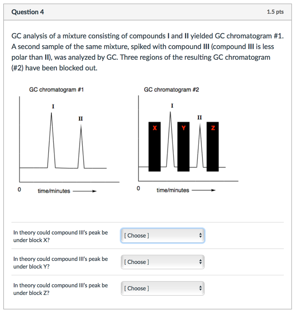 Solved GC analysis of a mixture consisting of compounds I | Chegg.com