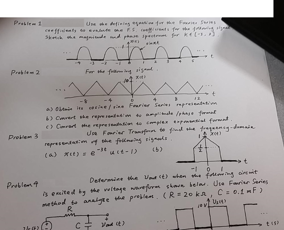 assignment questions on signals and systems