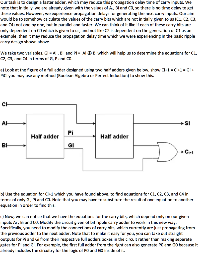 Solved 4) We take an example of a basic 4 bit ripple carry | Chegg.com