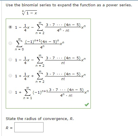 Solved Use the binomial series to expand the function as a | Chegg.com