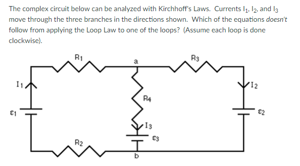Solved The complex circuit below can be analyzed with | Chegg.com
