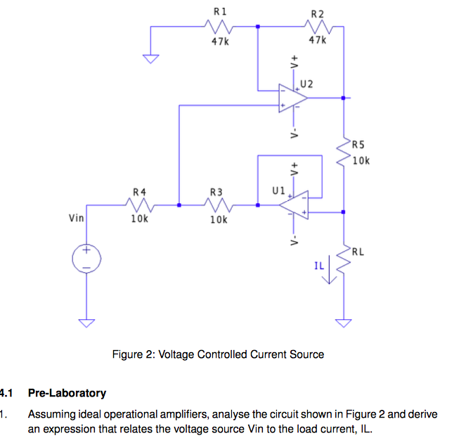 Solved Pre-Laboratory Assuming ideal operational | Chegg.com