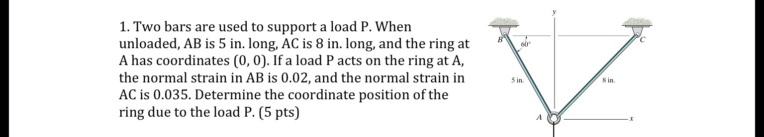 Solved 1. Two Bars Are Used To Support A Load P. When | Chegg.com