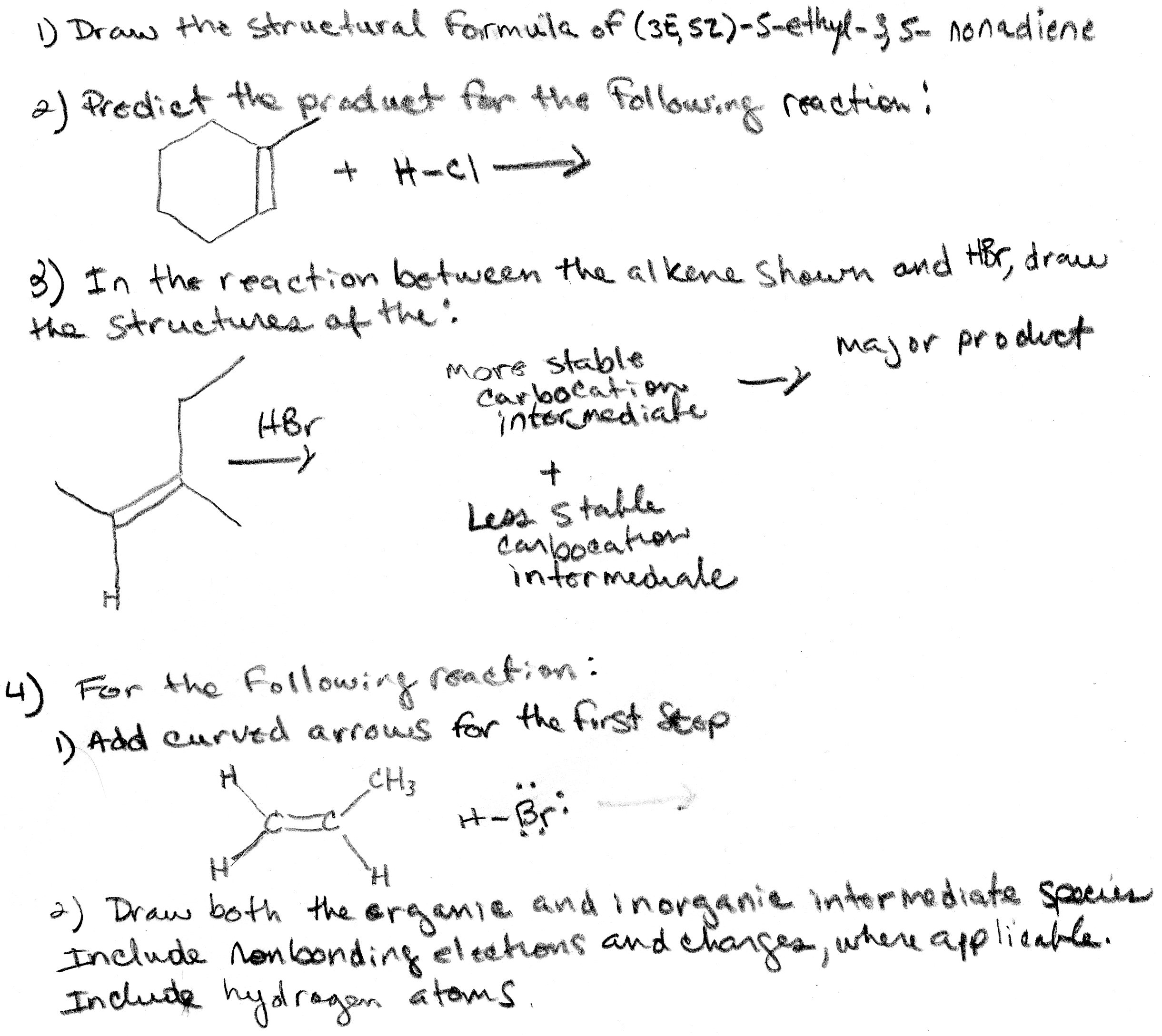 Solved Draw the structural formula of (3E, | Chegg.com