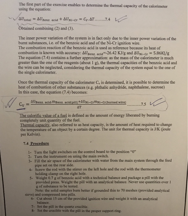 Solved Experiment 7 BOMB CALORIMETER 7.1 Aim. To determine