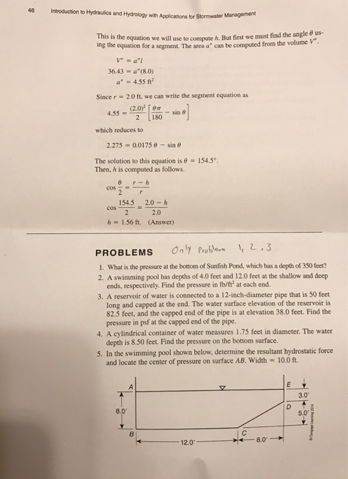 Solved Introduction to Hydraulics and Hydrology with