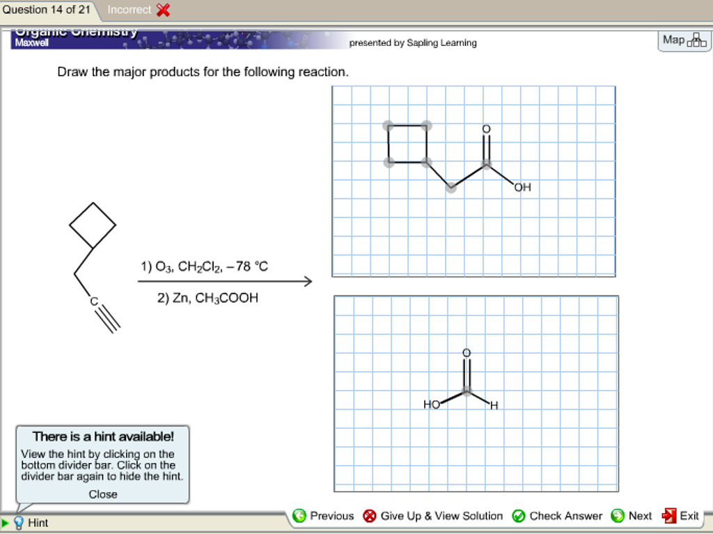 Solved Draw the major products for the following reaction.