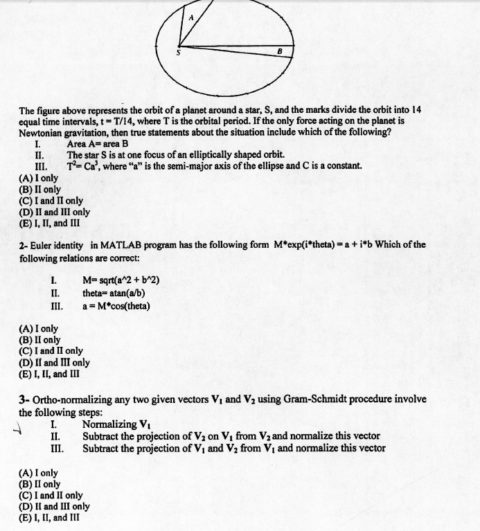 Solved The figure above represents the orbit of a planet | Chegg.com