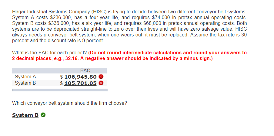 Solved Hagar Industrial Systems Company (HISC) Is Trying To | Chegg.com