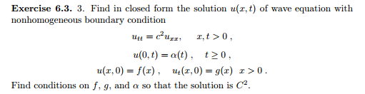 Solved Find in closed form the solution u(x, t) of wave | Chegg.com