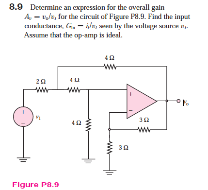 Solved Determine an expression for the overall gain A_v = | Chegg.com