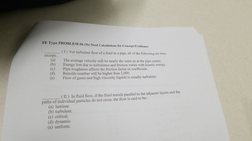 Solved FE Type PROBLEM #6 (No Need Calculations for Concept | Chegg.com