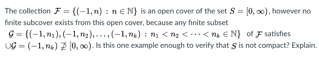 Solved The collection F = {(-1, n) : n E N} is an open cover | Chegg.com