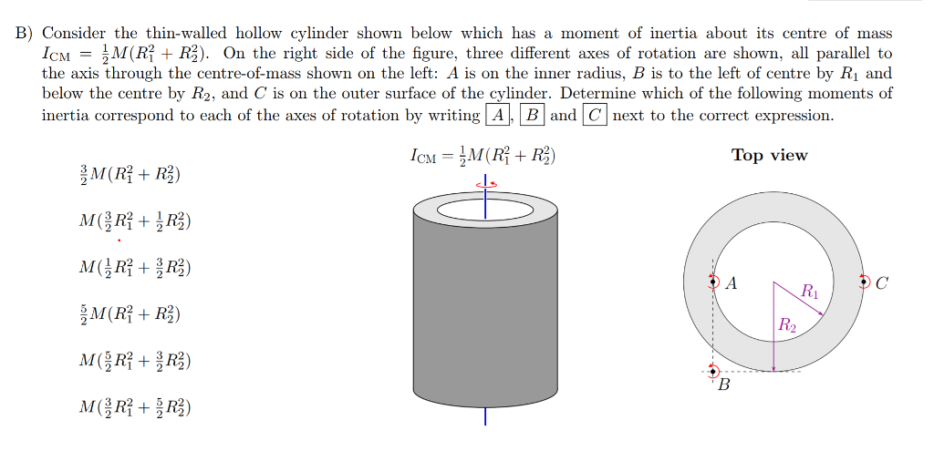 Moment Of Inertia For A Cylinder