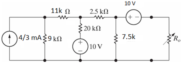 Solved The variable resistor in the circuit is adjusted for | Chegg.com