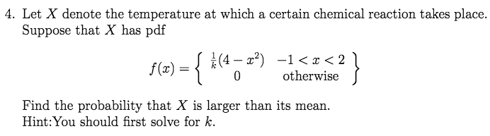 Solved 8. Let X be a normal random variable with mean of 3 | Chegg.com