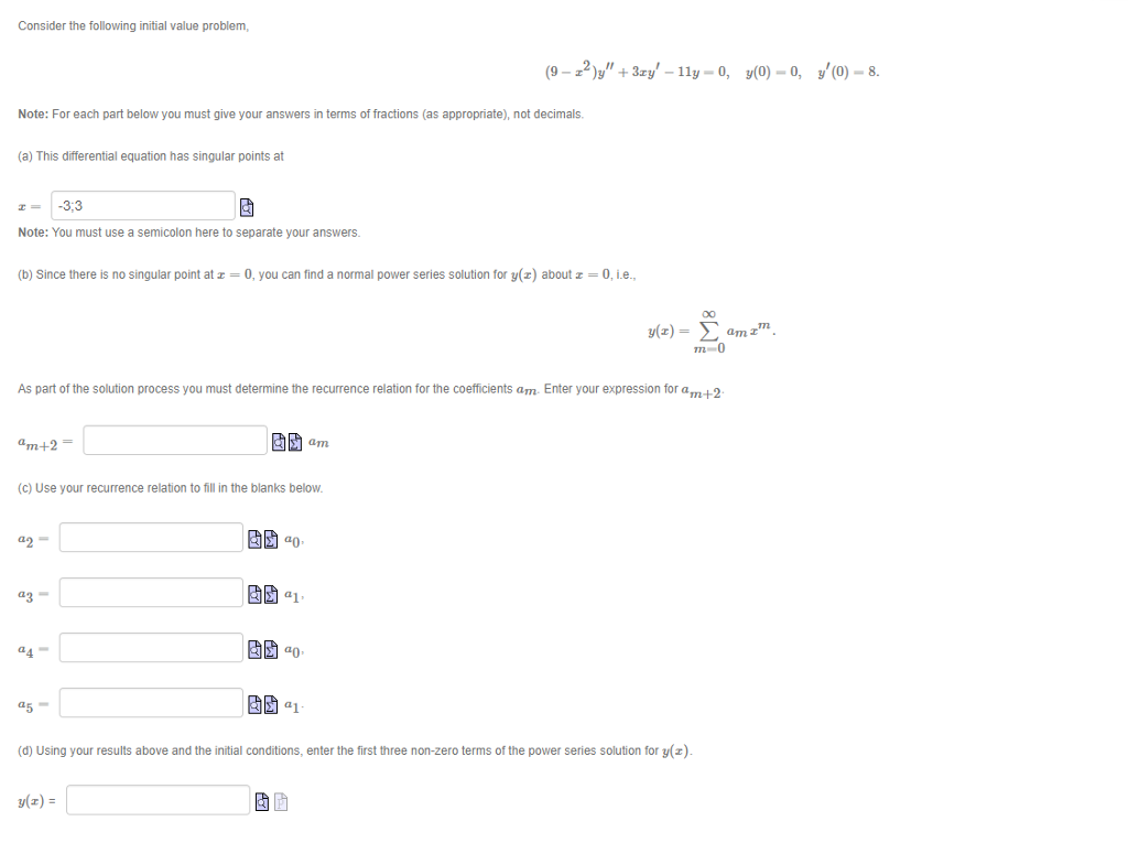 Solved Consider The Following Initial Value Problem 9 y Chegg
