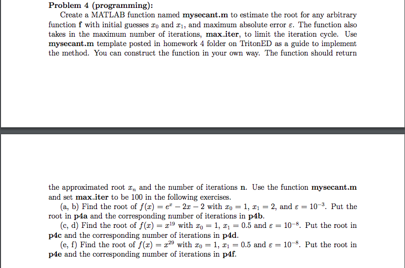 Solved This Is Matlab Programming. Be Sure To Write Function | Chegg.com