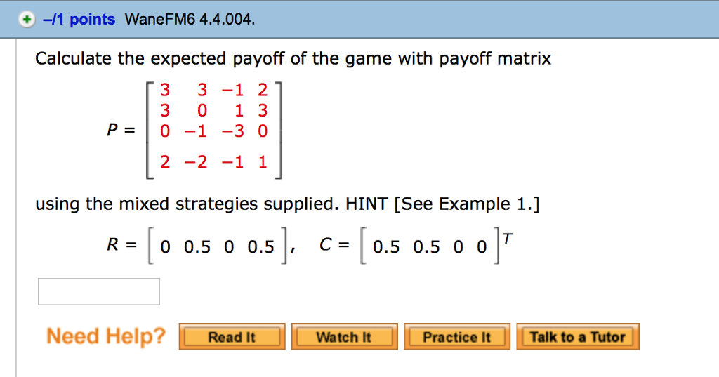 solved-calculate-the-expected-payoff-of-the-game-with-payoff-chegg