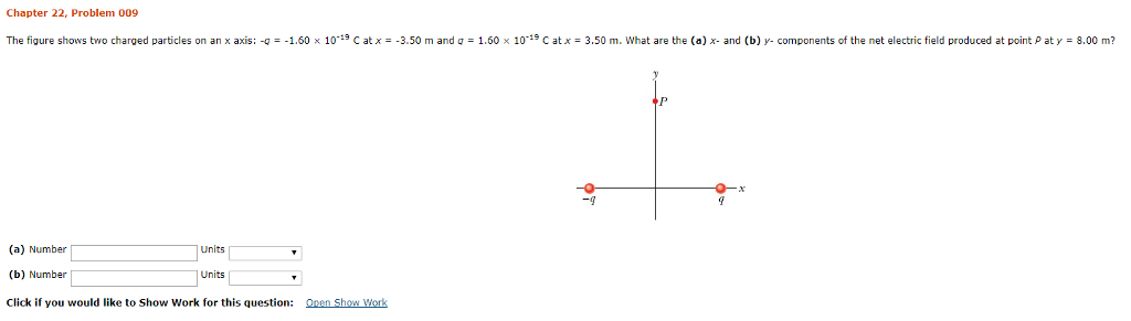 Solved Chapter 22, Problem 009 The figure shows two charged | Chegg.com
