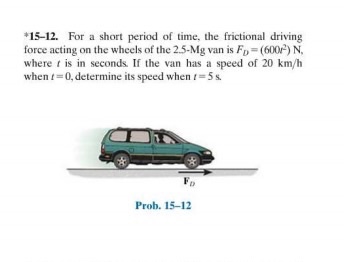 Solved For a short period of time, the frictional driving | Chegg.com