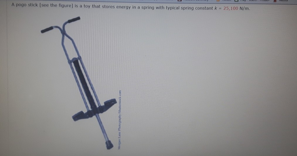 Solved A pogo stick [see the figure] is a toy that stores